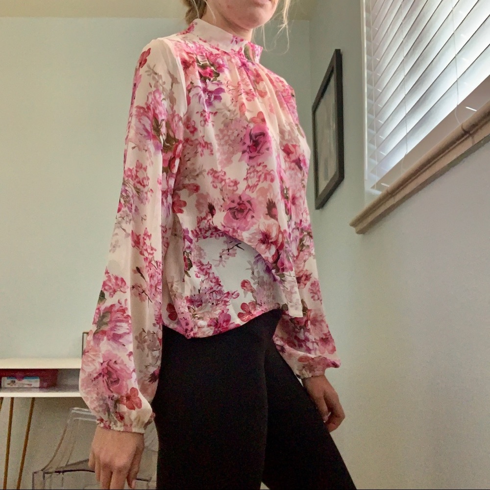 SHEIN Soft Floral Blouse